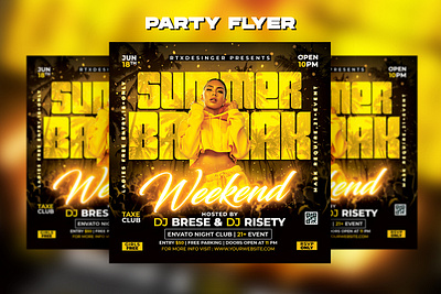 Summer Pool Party Flyer design dj dj artist flyer ladies night party party flyer