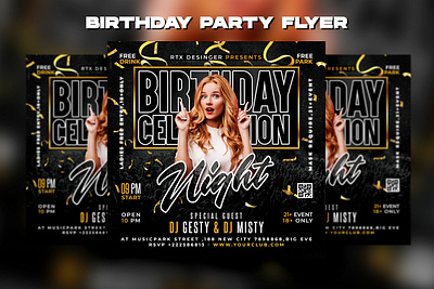 Birthday Party Flyer birthday flyer birthday party ladies night party party flyer