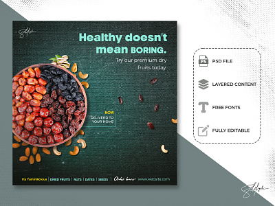E-commerce Banner || Healthy Foods. advertisement banner banner ads branding creative ads digital banner dry e commerce banner facebook ads facebook cover fruit graphic design healthy instagram post logo saving product ad. social media ads social media banner website banner 𝐓𝐫𝐮t𝐡