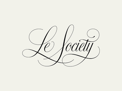 Le Society - Logotype branding calligraphy font font logo graphic design lettering logo logotype posh roundhand script script logo visual identity wordmark