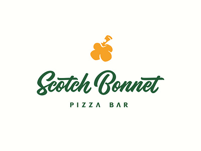 Scotch Bonnet - Pizze Bar Logotype bar branding brush script calligraphy design hand lettering icon lettering logo logotype pizza wordmark