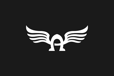 Unique Letter A Wing Logo a alphabet authentic bird black branding creative design drawing exclusive fancy letter logo single sketch stylized unique vector white wing