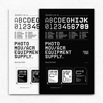 Archimoto Vol .01 allcaps archimoto archimotofont archimotofonts font fontdesign fonts modern monospace monospaced sansserif typeface