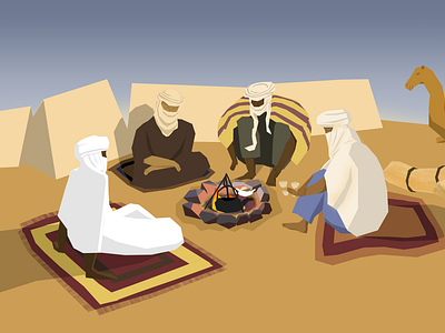 Slave camp - The Camel Trader of Babylon animation concept art illustration key art production paintings