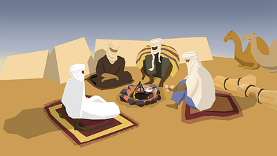 Slave camp - The Camel Trader of Babylon animation concept art illustration key art production paintings