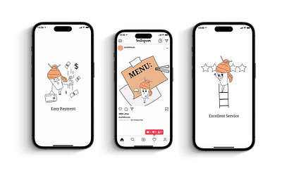 Illustrations for delivery app 2d adobe illustrator app illustration art character design characters delivery app design illustration illustrator mascot minimal illustration sushi sushi illustration ui ui illustrations ui screens vector vector illustration web illustration