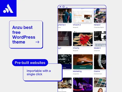 The Future of WordPress Themes - WP Anzu 3d animation branding design graphic design illustration logo motion graphics plugins responsive rf site builder template theme ui web design wordpress