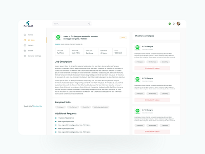 Finding Job Dashboard 🔥 app design hiring jobs ui ux