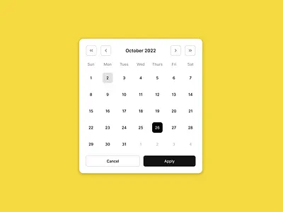 Daily UI 05 - Date Picker calendar day picker figma ui