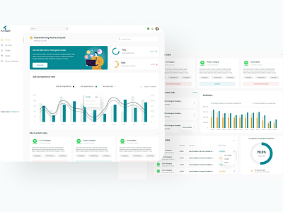 Finding Job Dashboard 🔥 application design hiring jobs ui