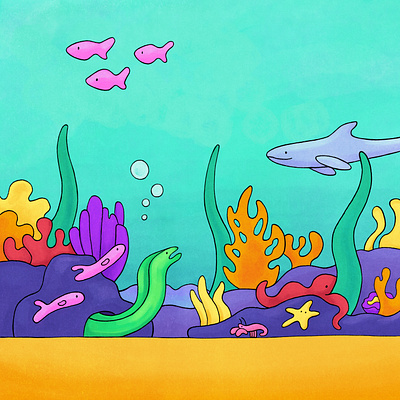 Aquarium cute illustration illustration illustration design