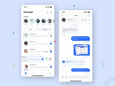 Messenger app design graphic design ui ux