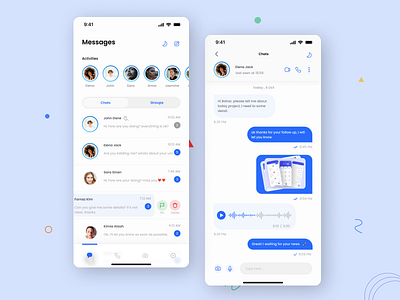 Messenger app design graphic design ui ux