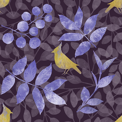 Twilight Pattern artistic background bird design graphic illustration pattern seamlesspattern textile wrappingpaper