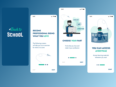 📚Mobile onboarding online education app application chidren desing e learning edtech edukation ios learn minimal mobile mobile app online scool onlineeducation user interfase