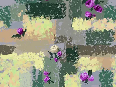 Roses Pattern artistic design oilpaint pattern rose seamlesspattern textile wallpaper wrappingpaper