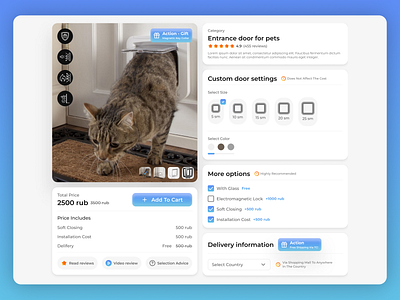 Product Details Page / UX|UI Design branding buy card clean concept creative design detail ecommerse graphic design interface pet pets shop product shop shopping cart store ui ux web