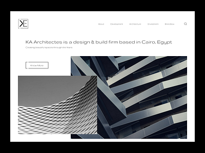 KA architectes landing page architectes design landingpage ui ux uiux webdesign website