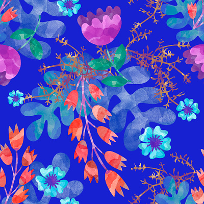 Blue Pattern artistic design floristic flower graphic illustration pattern seamlesspattern textile wallaper wrappingpaper