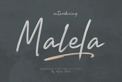 Malela Handwritten Brush Font texture