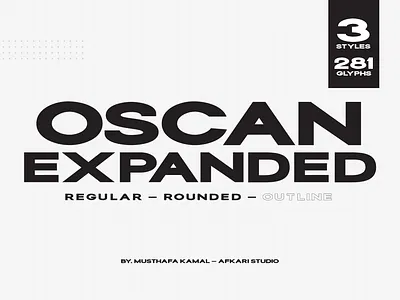Oscan Expanded - Display Sans Serif Font bold sans serif elegant font
