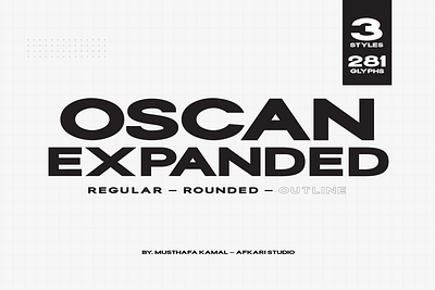 Oscan Expanded - Display Sans Serif Font bold sans serif elegant font