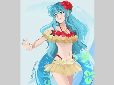 Summer!Eirika (Fire Emblem) digital painting fanart fire emblem illustration video games