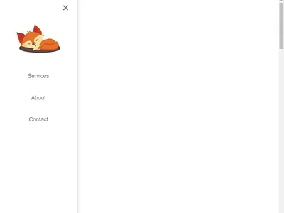 Sleeping little fox on scrolling animation design graphic design illustration logo ui vector