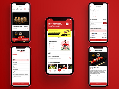 Shikinori - Cafe ordering mobile app allergen cafe case study design figma food mobile app order app prototype ui ux