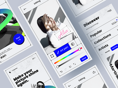 Picture editing App app design designer edit minimalist photo picture picture editing ui ux