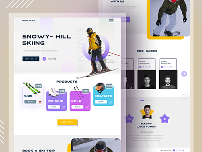 Ski Landing page UI design creative design designinspiration home page landing landing page landingpage product ui uitrends uiux ux web web design website