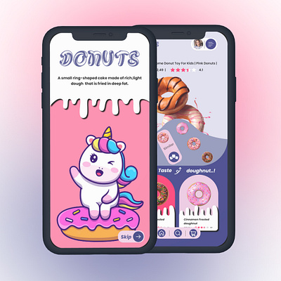 Donuts App app branding design graphic design illustration logo typography ui ux vector