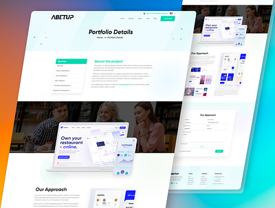 Portfolio Details page of ABETUP 3d agency animation branding design details page graphic design homepage landingpage logo motion graphics portfolio portfolio details page responsive ui ui ux website