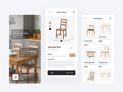 Furniture E-Commerce - Mobile App app architecture chair design dining room ecommerce furniture homedecor ikea interior design marketplace minimalist minimalist design mobile online store shop sofa table ui uiux