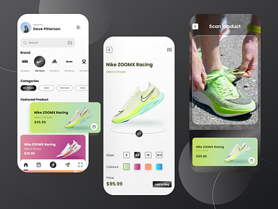 Shoe App UI Design 3d adidas best color clean ui design ecommerce app eye catching fintech landing page market mobile mobile app nike nike app shoe store shoe store app shoes store app tech ui uiux