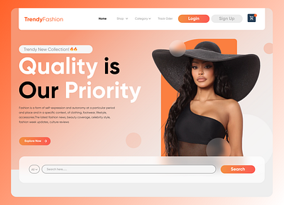 Trendy Fashion - Landing page fashion landingpage ui ux