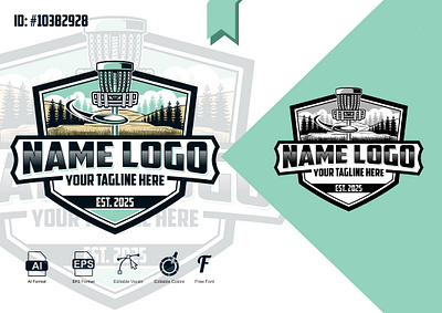 Disc golf logo design. Disc golf course logo. basket disc disc golf course logo disc golf logo design equipment golf mascot sport vintage