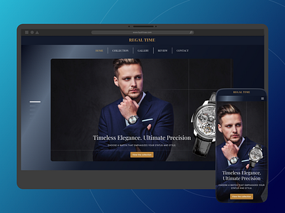 Regal Time – Luxury Watch Landing Page adaptive branding creativeui design figma illustration minimaldesign mobile ui uiux ux watch web