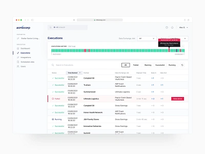 Integration Manager - Fintech SaaS Web App admin ai code dashboard enterprise finance fintech log minimal product design saas software user interface ux ux designer uxui web app web application