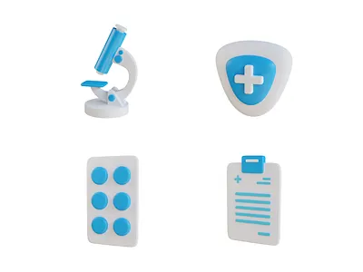 3D medical pack 3 3d creative design icon medical medicine