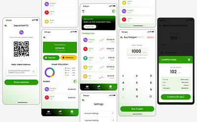 Crypto Currency Apps app design ui ux