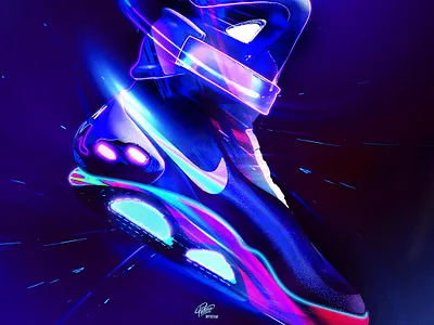 Back to the Future graphic design nike photoshop sneakers
