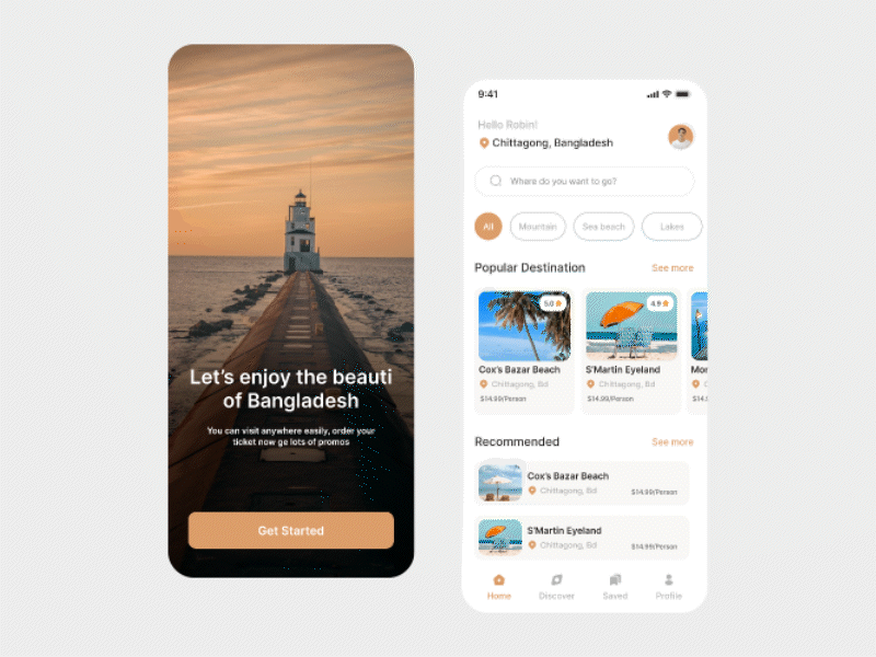 Travel App UI animated app design first shot graphic design hello dribbble illustration mobileapp motion graphics travel travel app travel booking ui ux