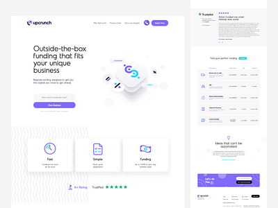 UpCrunch - Website. 3d animation app art branding design flat graphic design icon illustration illustrator logo logo design minimal motion graphics typography ui ux web website