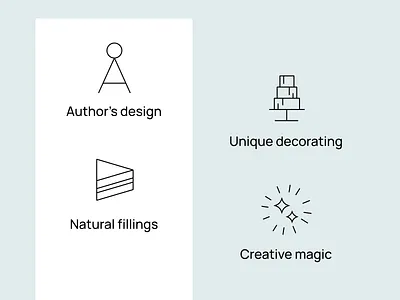 Cakes Icon Set black creative e commerce icon liner lines magic outline set thin