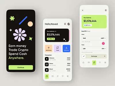 Web3 concept | Swap | wallet app blockchain crypto design illustration minimal minimalist ui ui design ux web3