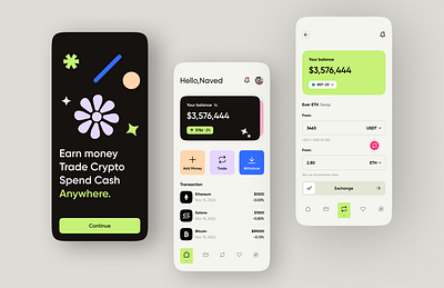 Web3 concept | Swap | wallet app blockchain crypto design illustration minimal minimalist ui ui design ux web3