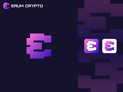 EC Crypto Logo branding c clogo cryptocurrency cryptologo e ec eclogo elogo gradient icon logo logodesign modern tech