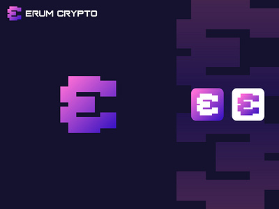 EC Crypto Logo branding c clogo cryptocurrency cryptologo e ec eclogo elogo gradient icon logo logodesign modern tech