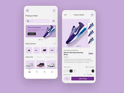 Ecommerce - Mobile App app design best design c commerce creative design design ecommerce figma graphic design mobile app mobile ui nike online market online store shop shopping shopping app ui